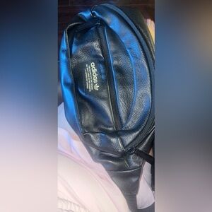 Adidas Black Leather Belt Bag